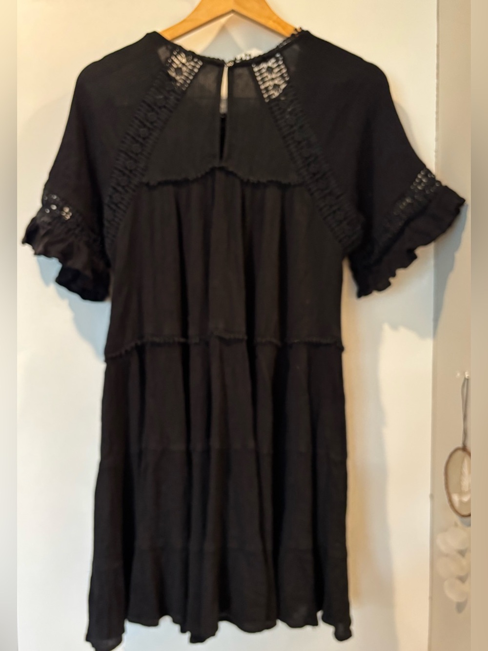 Patrons of Peace black dress with crochet details size S new without tags! - Picture 4 of 6